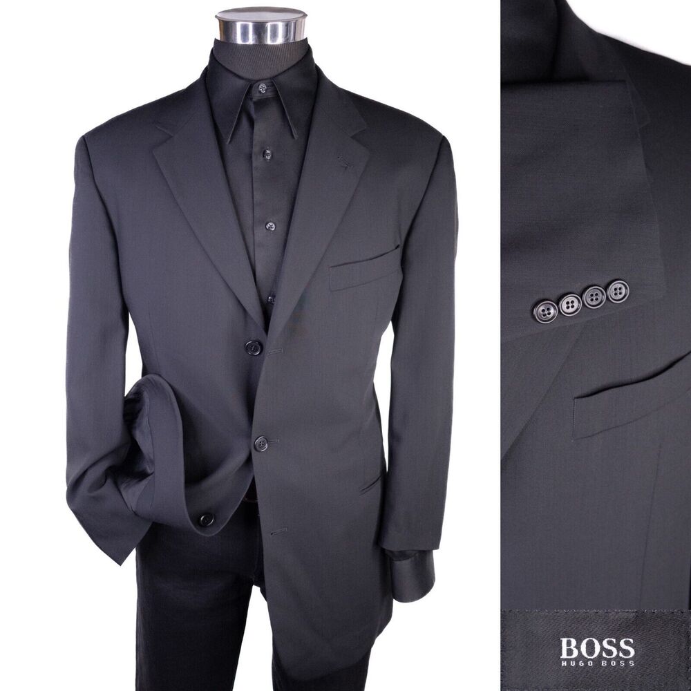 BOSS Hugo Boss EINSTEIN 3-Button Blazer 44R/S Wool Solid Coat Suit Jacket Blazer